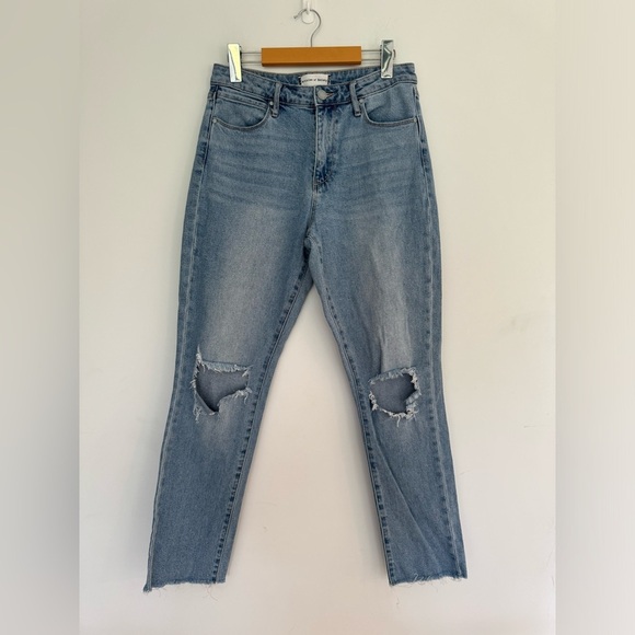 Articles Of Society Denim - Articles Of Society Light Blue Distressed Skinny Ankle Jean
